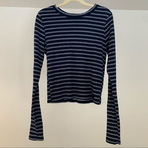 Ribbed striped long sleeve